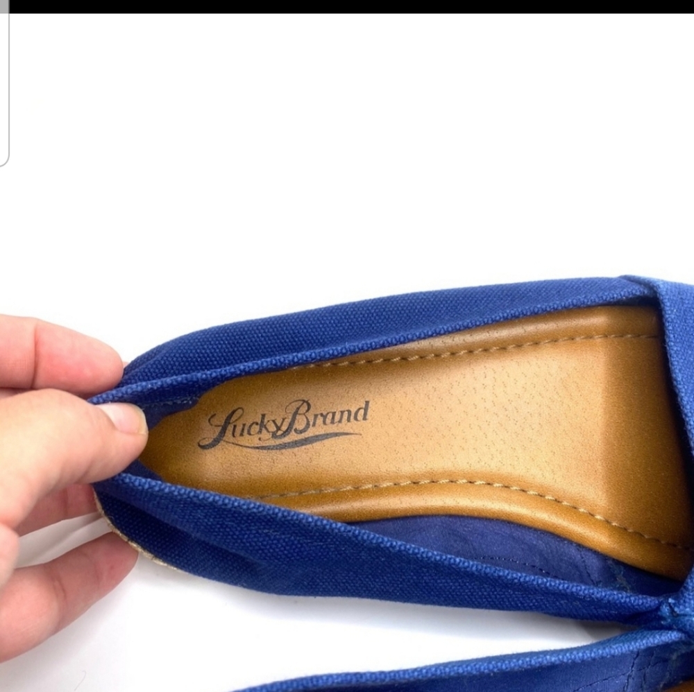 Lucky Brand Dexie Canvas Flat Slip on Size 7.5 - Picture 5 of 6